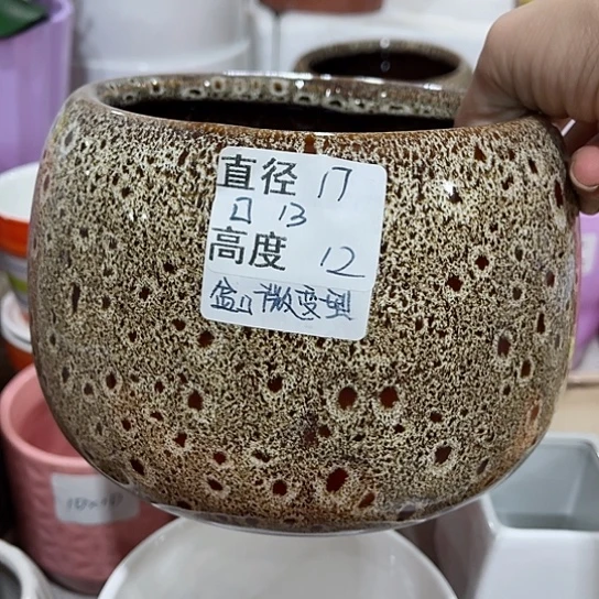 多肉绿植陶瓷花盆9.9包邮，有孔