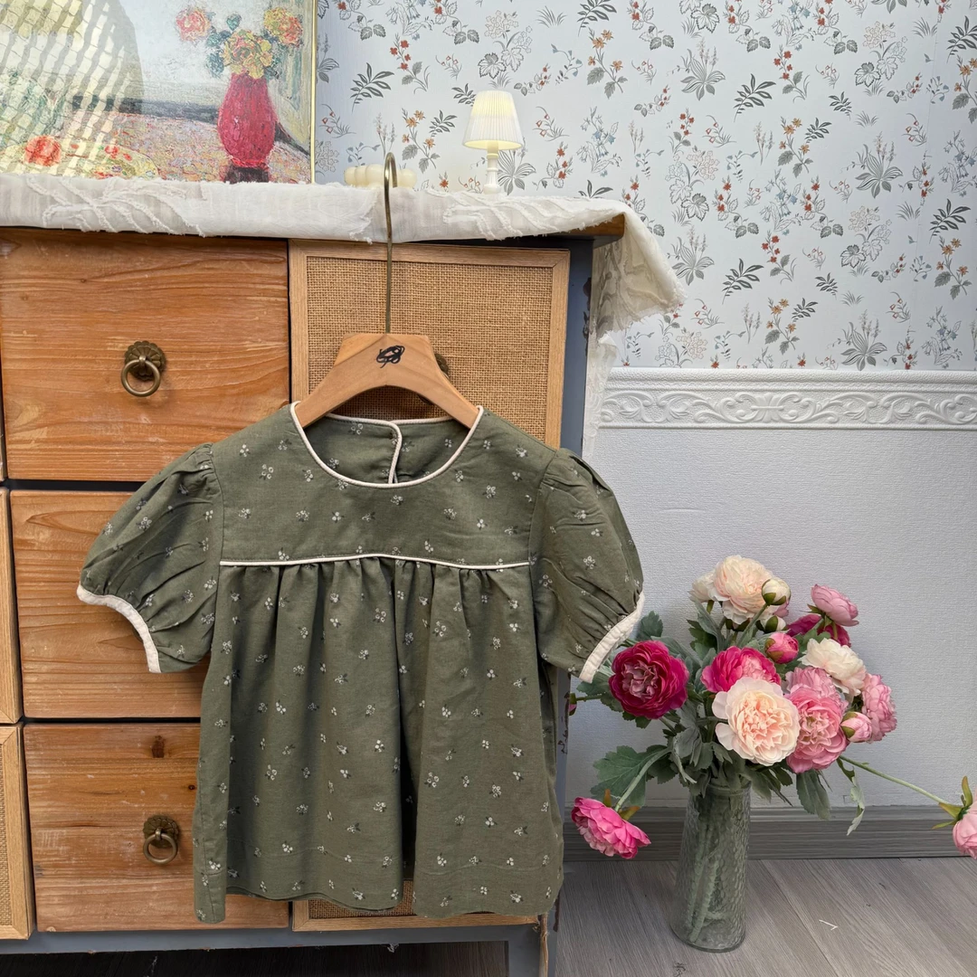 【❀小花家A10】女童夏季碎花上衣T恤