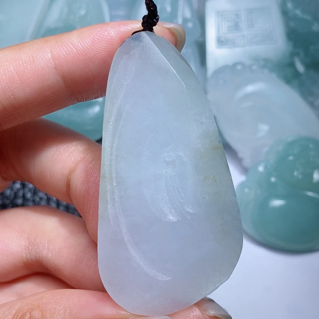 定制翡翠未镶嵌毛货付款后确认抛光