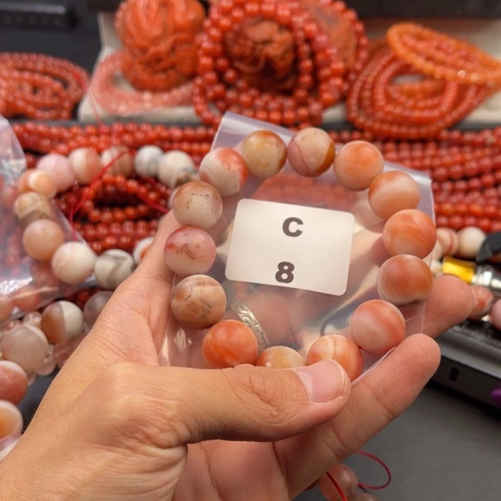 南红玛瑙未镶嵌多样性发货默认微瑕称重16mm