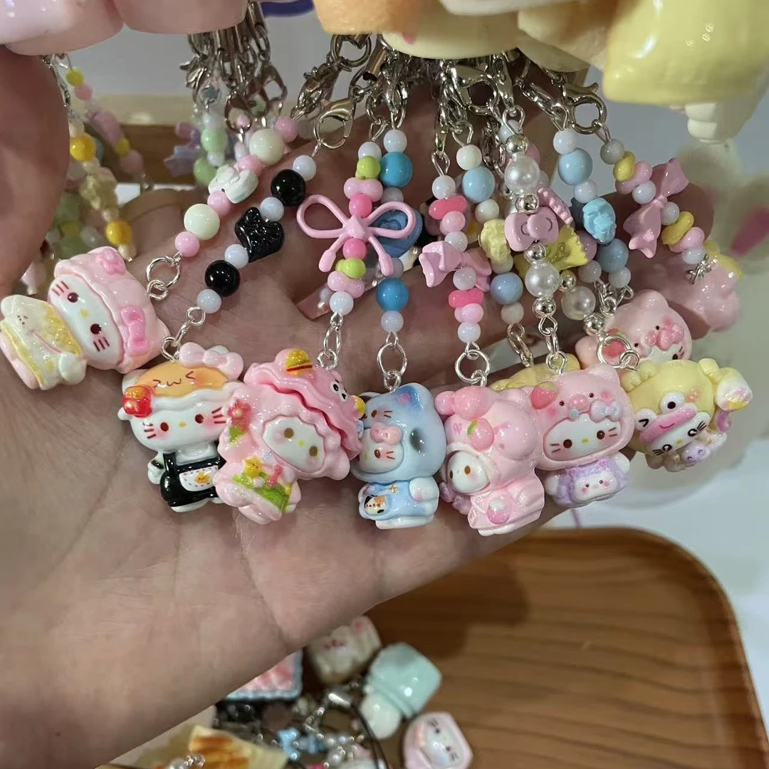 卡通可爱钥匙链手机挂链闺蜜礼物配饰包包挂饰立体卡通少女心