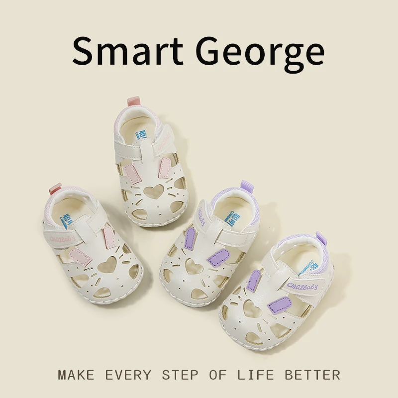 夏季新款0-2岁婴幼儿学步凉鞋防滑透气软底单网男女宝学步鞋