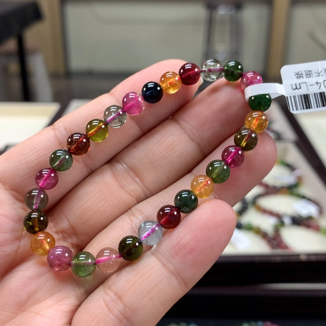 未镶嵌手链碧玺6.7左右