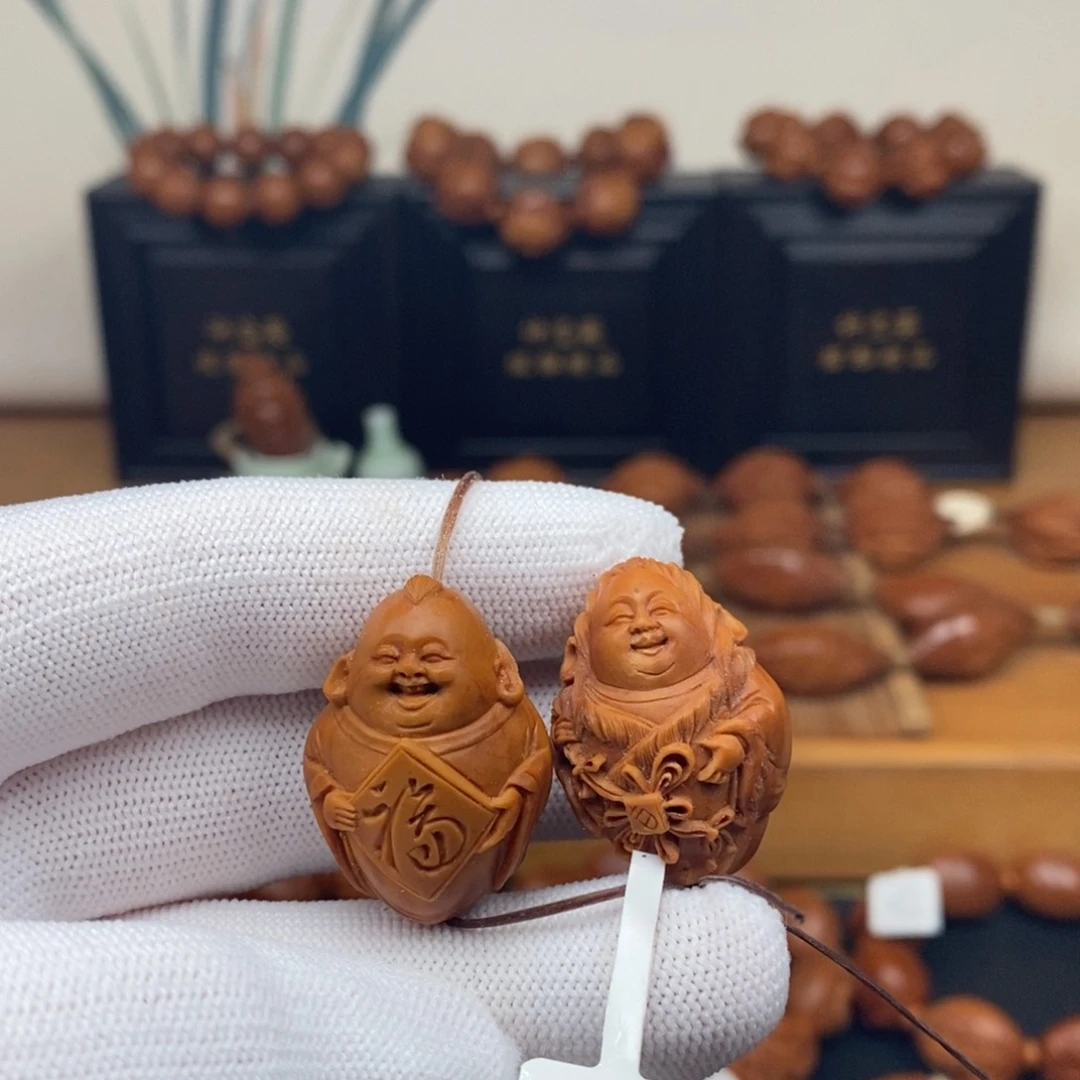 吊坠橄榄核许忠英老师金童玉女