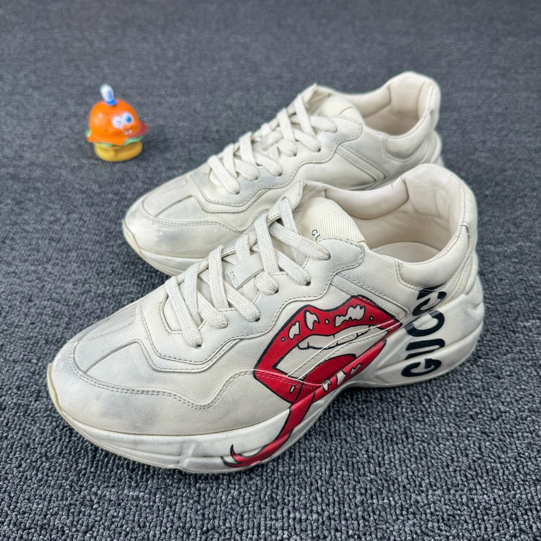 95新 GUCCI/古驰 款式：Gucci古驰嘴唇老爹鞋 尺码：36 HB570