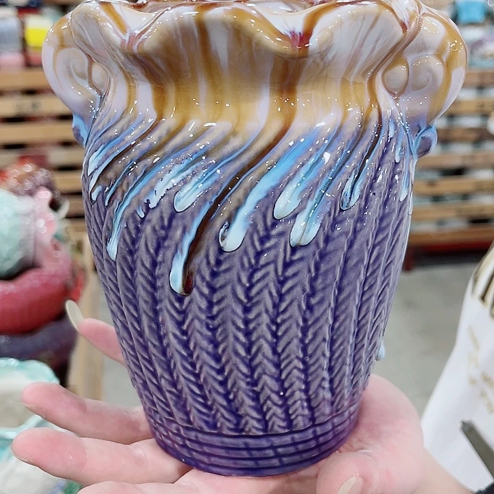 有孔，凑10元包邮陶瓷花盆发货！