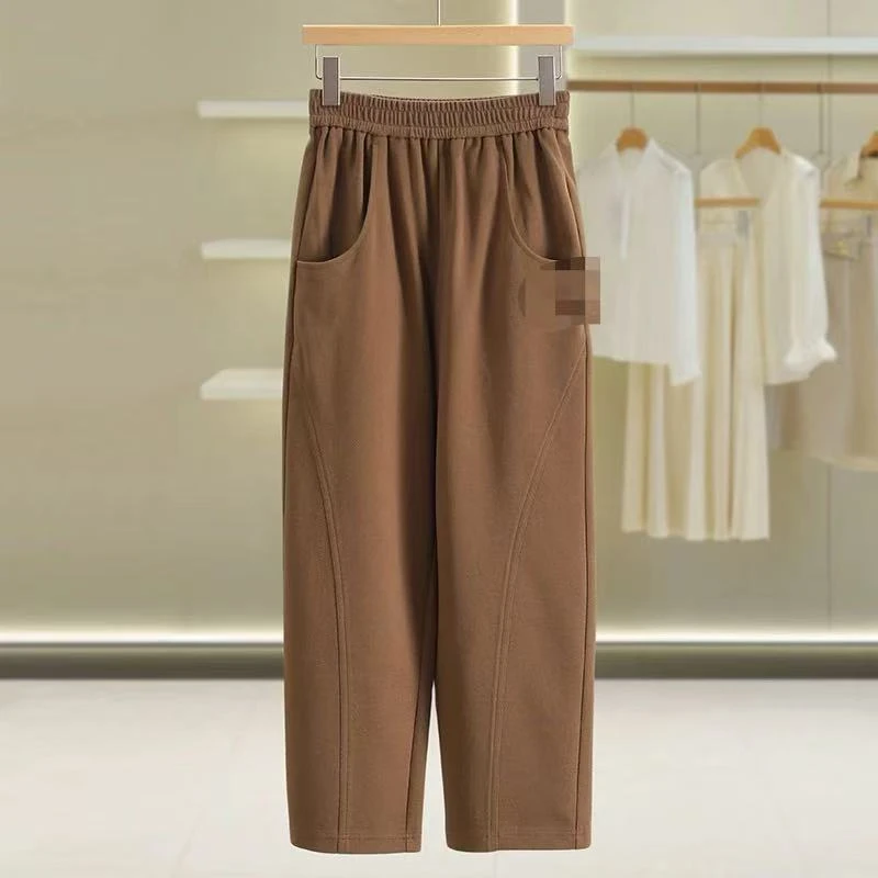 【柱哥粉丝专享】新款气质空气棉百搭时尚松紧腰运动风垮裤2139