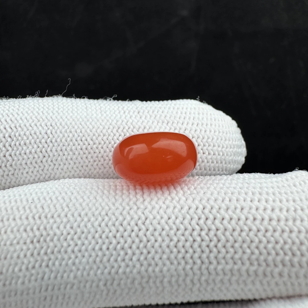 P2045天然南红 扣子12.6*7.4mm支持复检 假一罚四