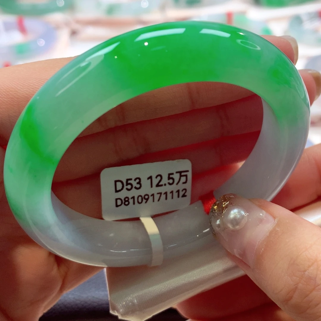 未镶嵌手镯翡翠34号正圈77