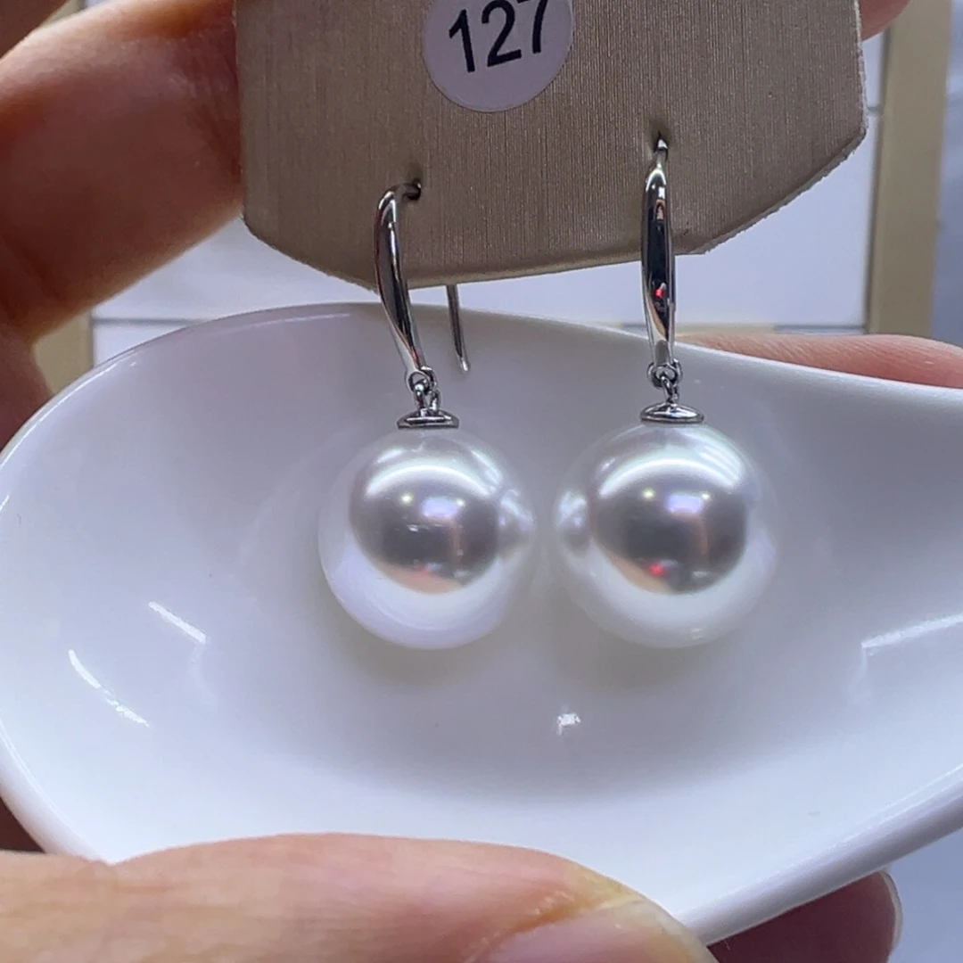 淡水珍珠耳饰银S925镶嵌