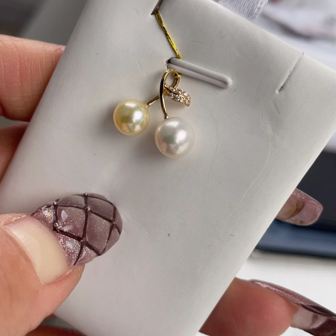 海水珍珠颈饰18K金镶嵌