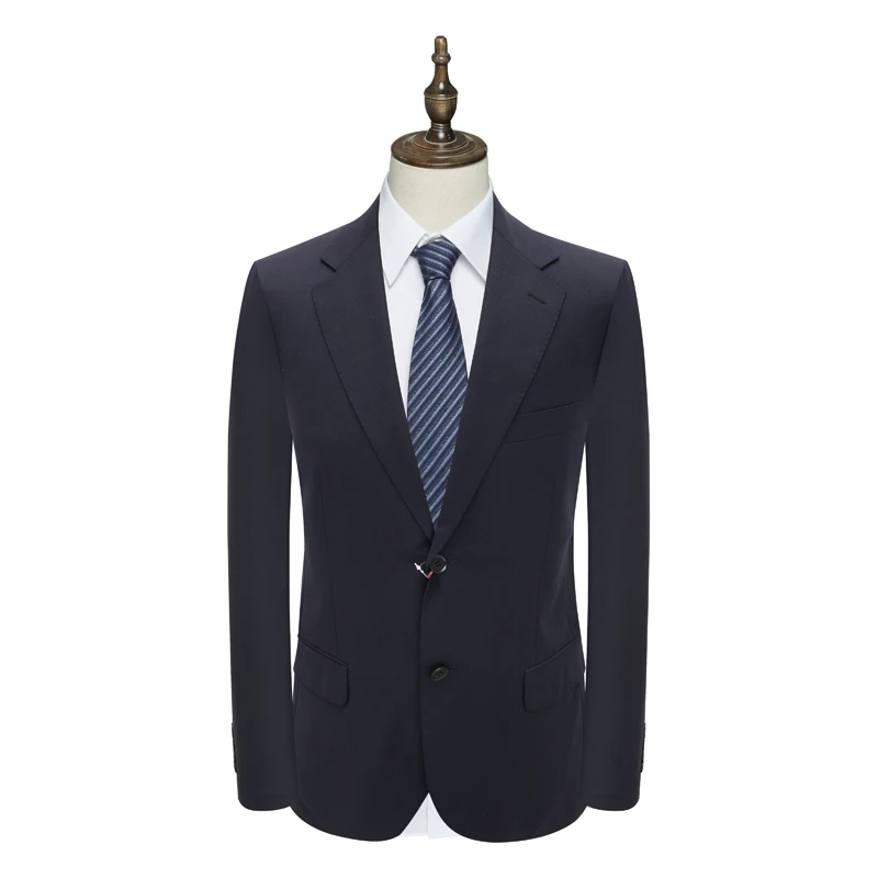 AB888邦纳男式春秋西服两粒扣后中开衩商务休闲西装 深蓝