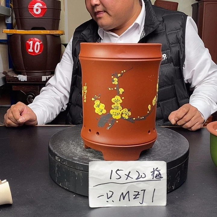 紫砂花盆货号一只MZJ1
