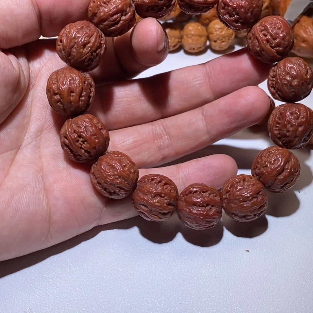文***玩文玩核桃手串18黄金甲