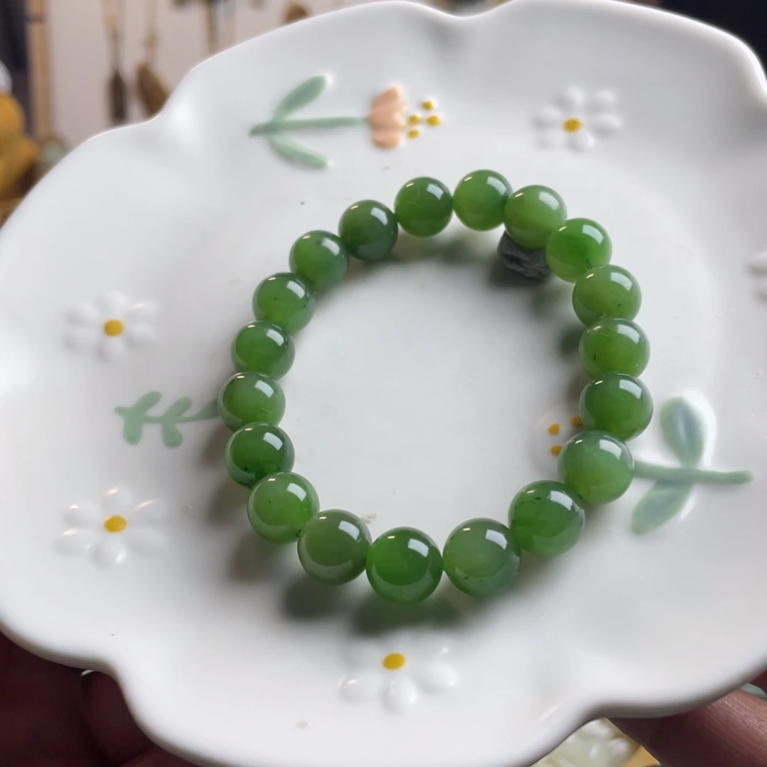 和田玉未镶嵌手链卡10碧玉