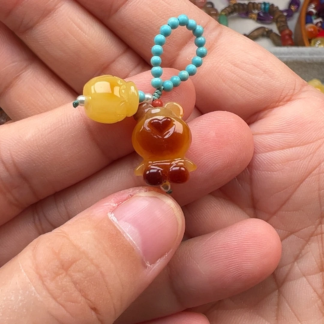 放***筝琥珀未镶嵌吊坠(不含链)