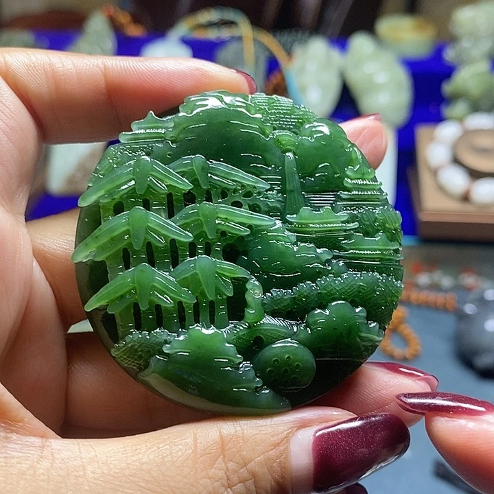 和田玉未镶嵌挂件