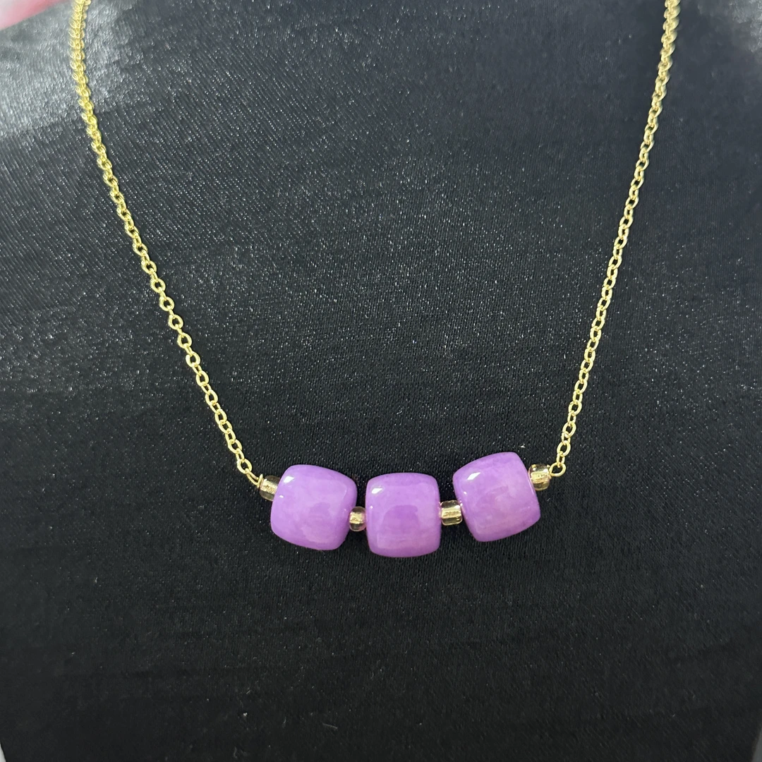 天然紫罗兰路路通项链RX020004