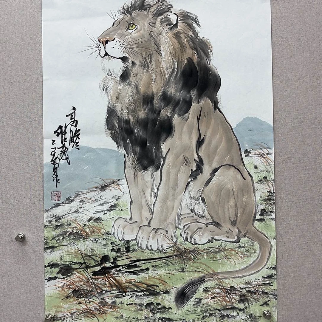 国画艺术家真人手绘