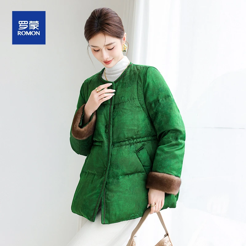 2025年新款冬装加厚羽绒棉服外套气质新中式大码女装国风保暖上衣