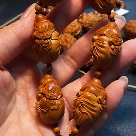 橄榄核手串/手链大***鲜橄榄雕