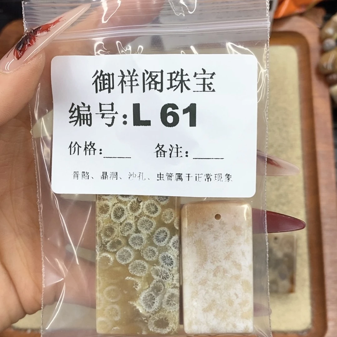 硅化珊瑚（珊瑚玉）颈饰未镶嵌冬*