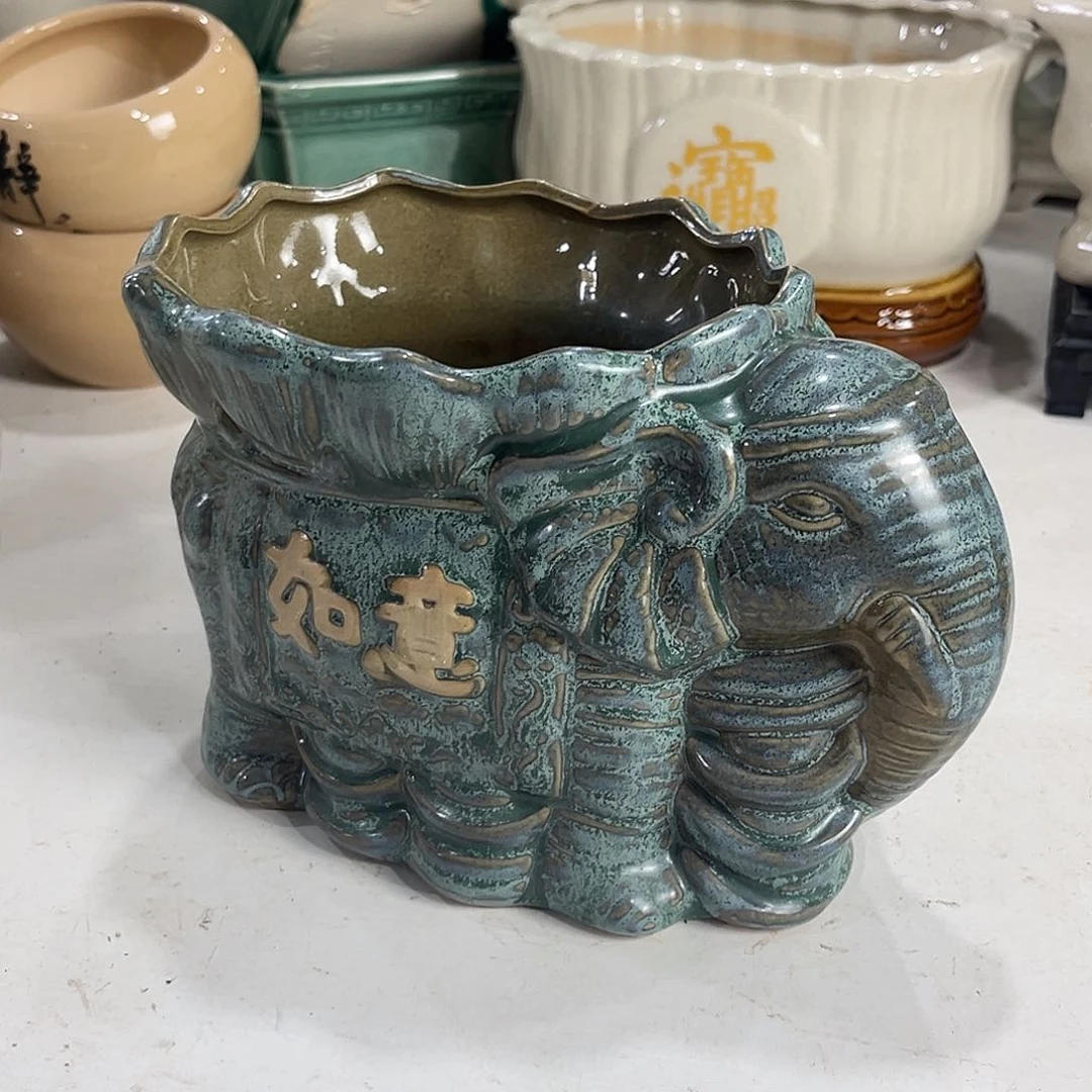 口径  14*13陶瓷绿植多肉微瑕花盆