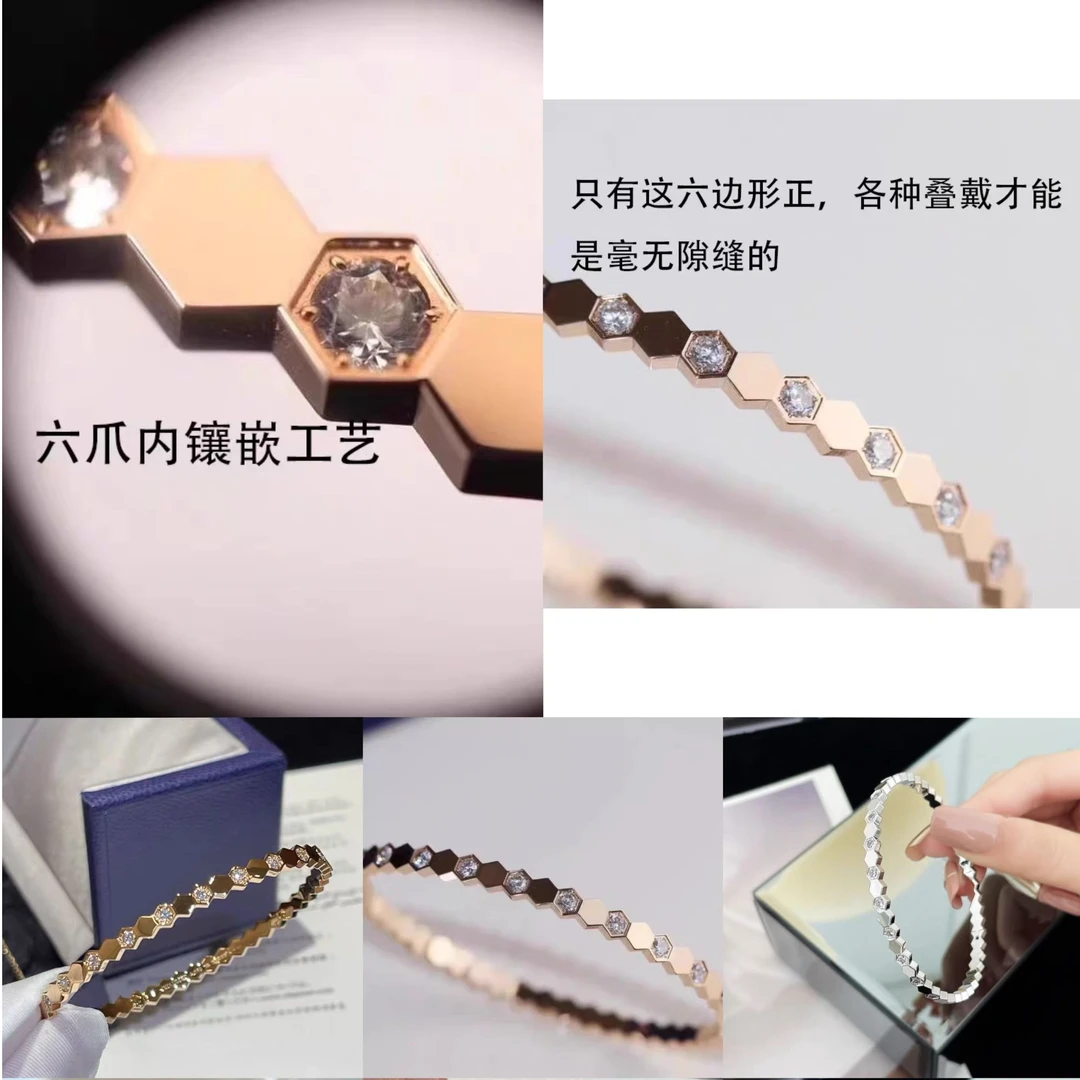 铜合金手镯 合金手链 重工细节高顶V金手镯