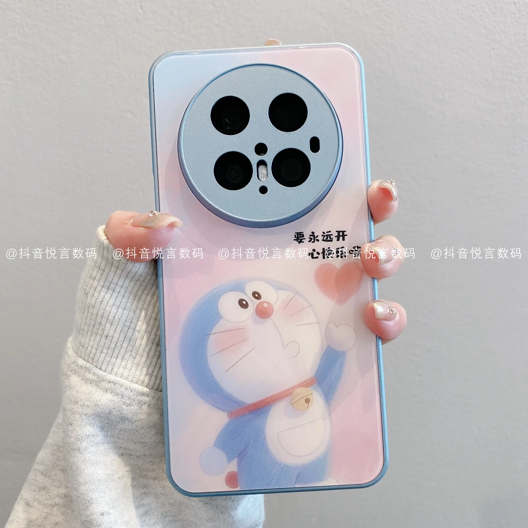 （华为mate系列）金属漆玻璃适用华为mate70pro/mate60心哆啦手机壳