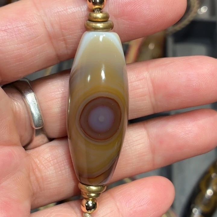 星***痕玛瑙/玉髓散珠_HEIMORI 天然天珠