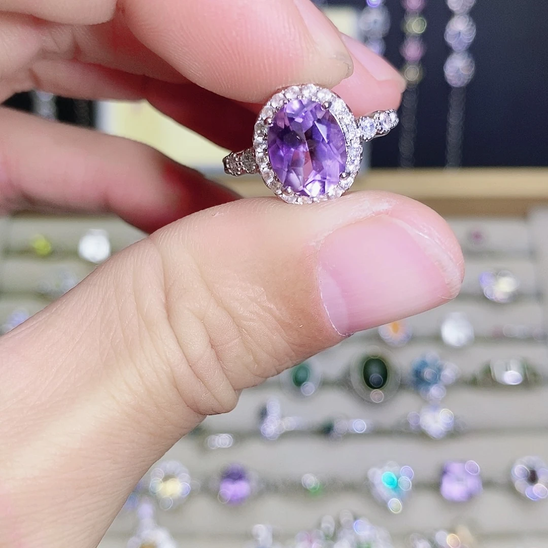 未镶嵌戒指紫晶788