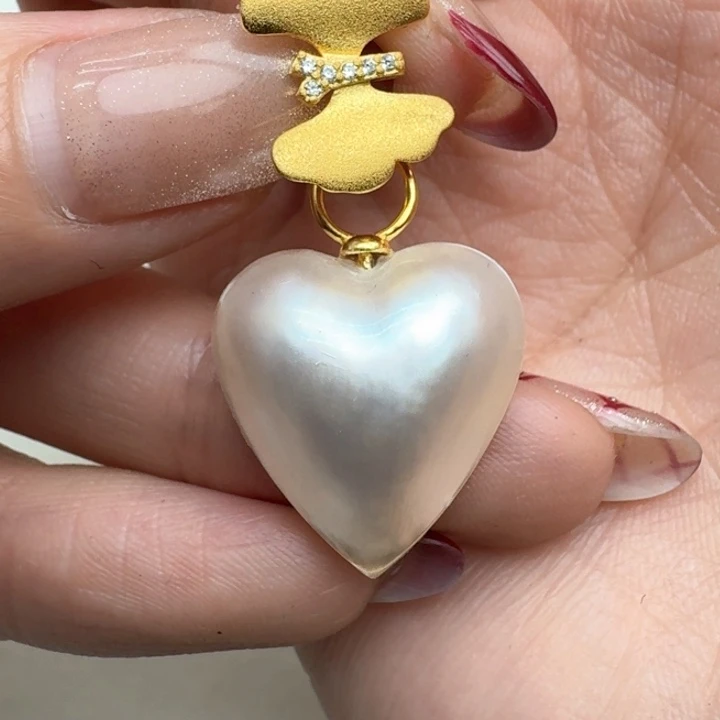 拼合珍珠（马贝珠）颈饰银S925镶嵌