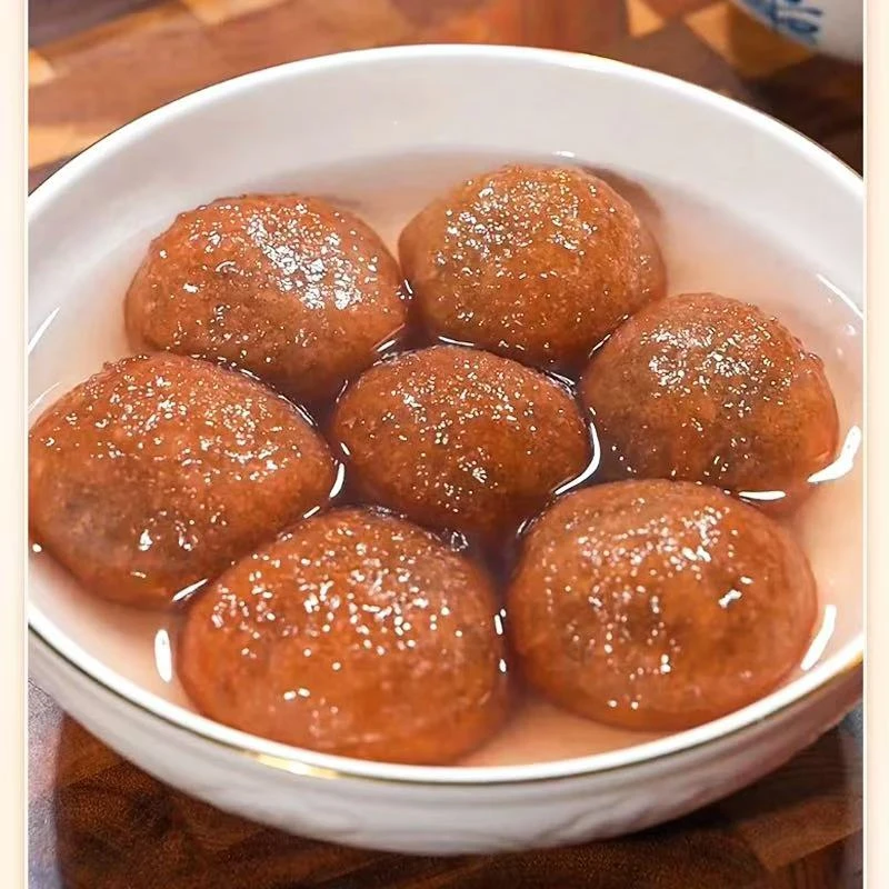 江苏盐城非遗小吃藕粉圆子纯手工制作