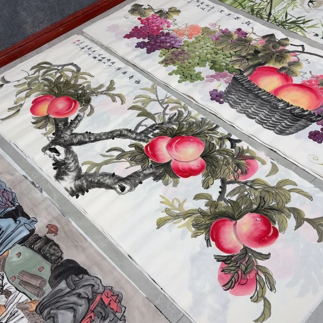 国画尺寸70X180纯手绘作品