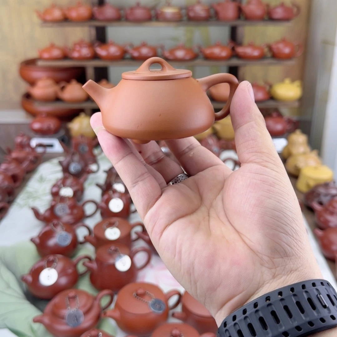 八***者茶壶紫砂鸡蛋黄薄胎石瓢壶