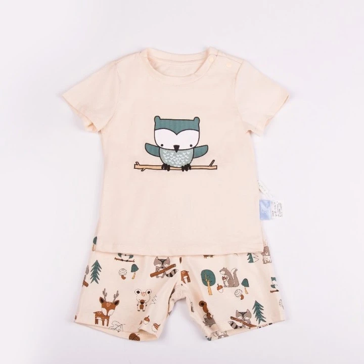 ms200398猫头鹰短袖套装