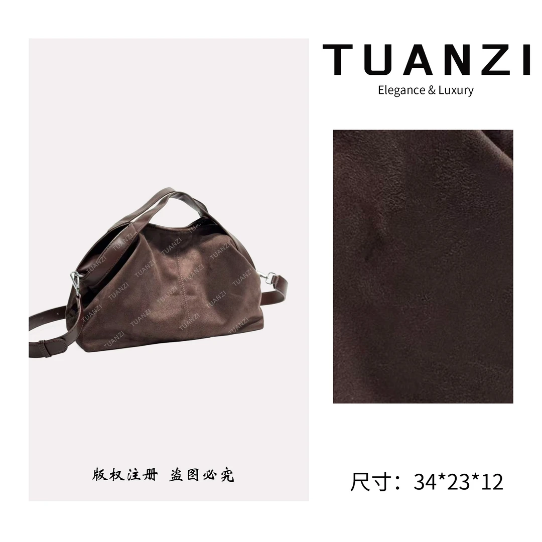 TUANZI『高端玩家』秋冬新款手提斜跨hobo包 XKY-1203-坞木色