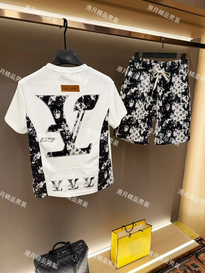 男士春夏新款潮流百搭修身时尚套装K131