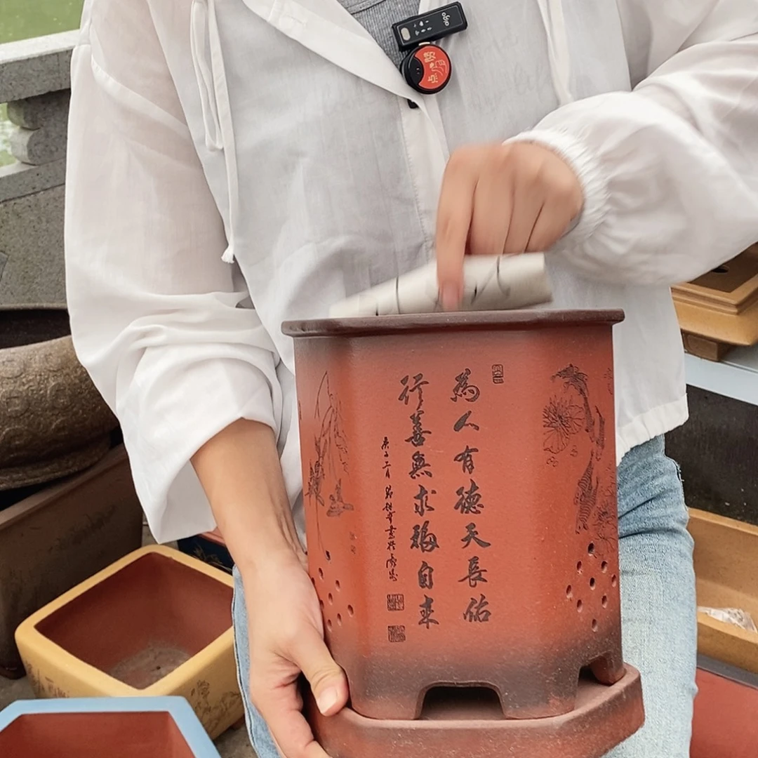 紫砂花盆紫砂花盆