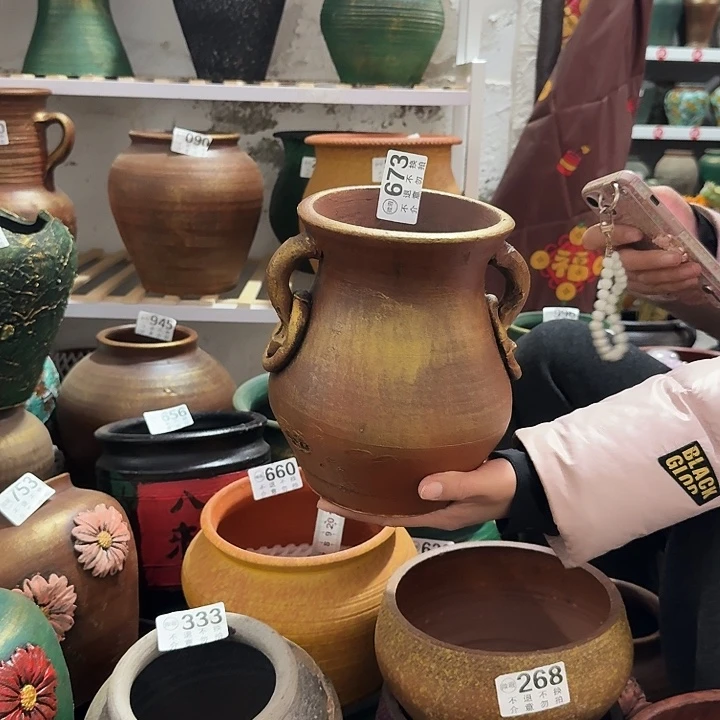 瑕疵金色双耳673高度20口径14