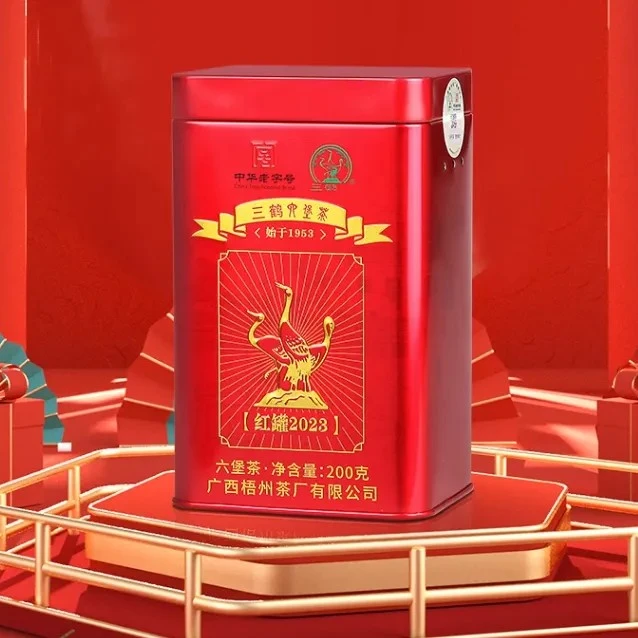 三鹤六堡茶【红罐2023】陈香香型2021陈化200g/罐