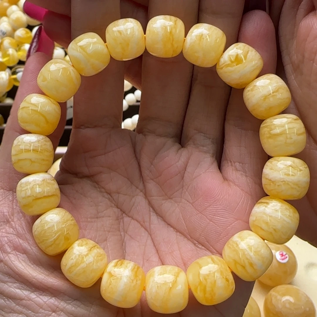 琥珀未镶嵌手链蜜蜡手串