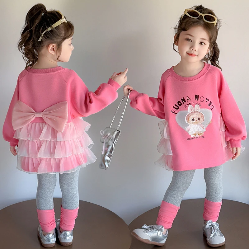 女童秋装套装2025新款1-3岁幼儿园潮款小童女宝春秋季洋气两件套