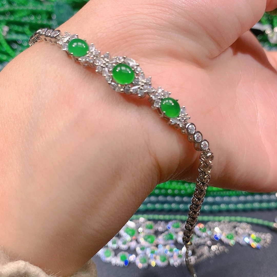 翡翠手串未镶嵌天然翡翠