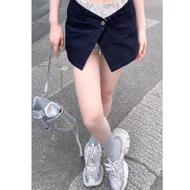 媛媛【蛮腰猎手】迷你辣妹可叠穿a字包臀超短裤#DK0138