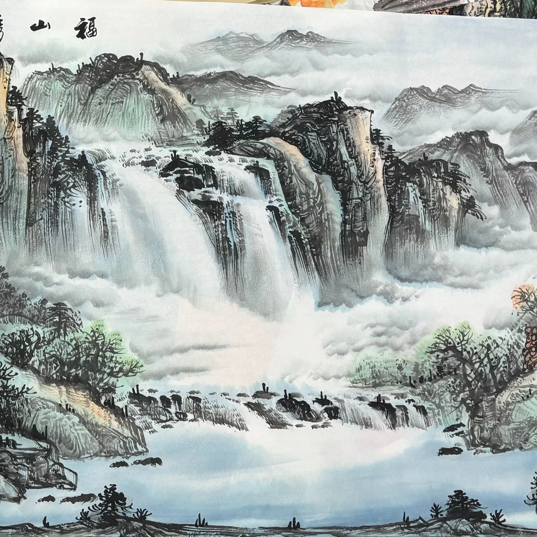 六尺山水王辉聚宝盆