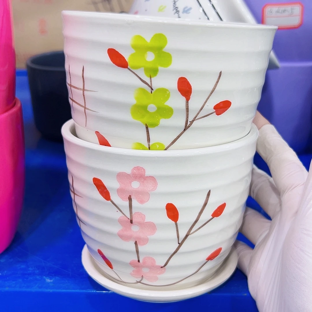 外贸尾单陶瓷花盆凑单10米包邮