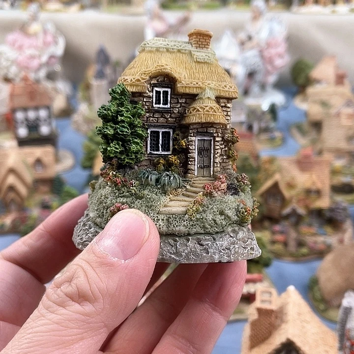 中古瓷器小房子盘子听*