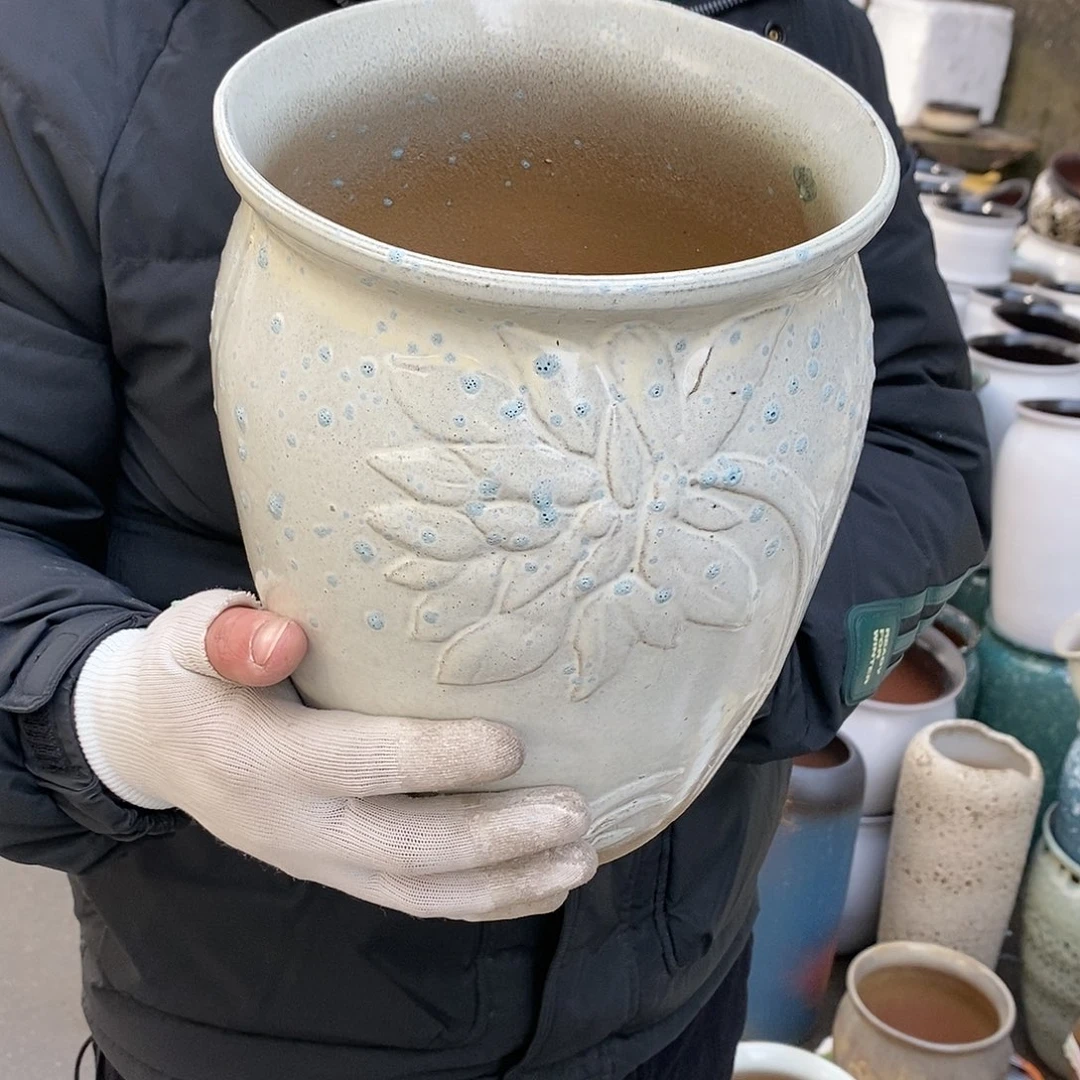 紫砂花盆口不圆瑕疵口20高25瑕疵