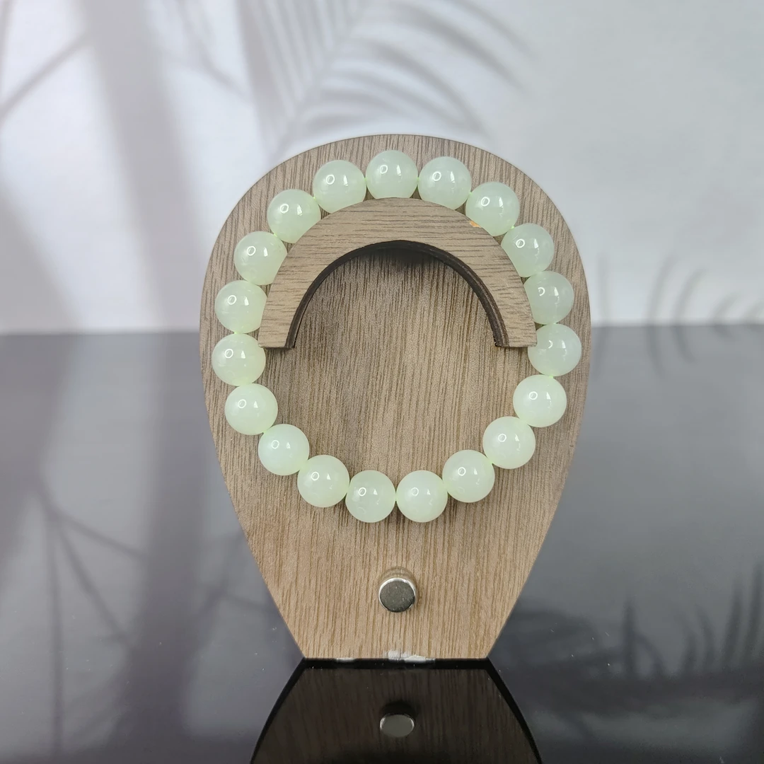 X和田玉圆珠手串（卡10）2244